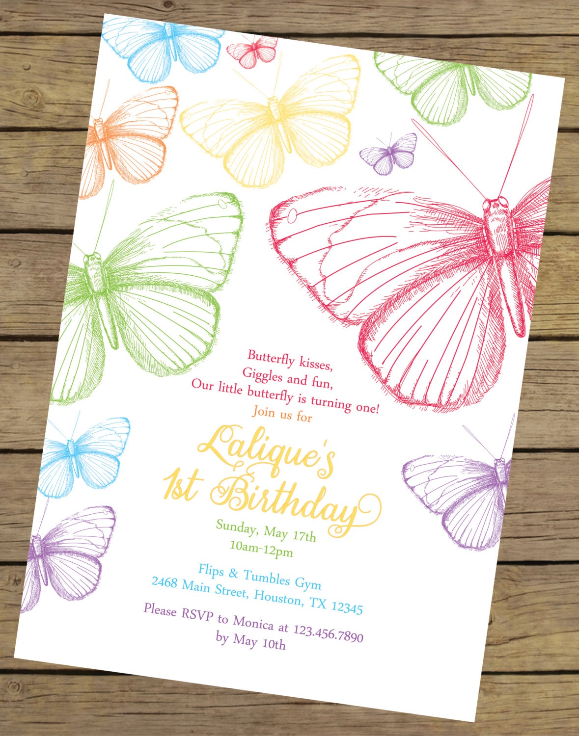 Butterfly Birthday Invitations