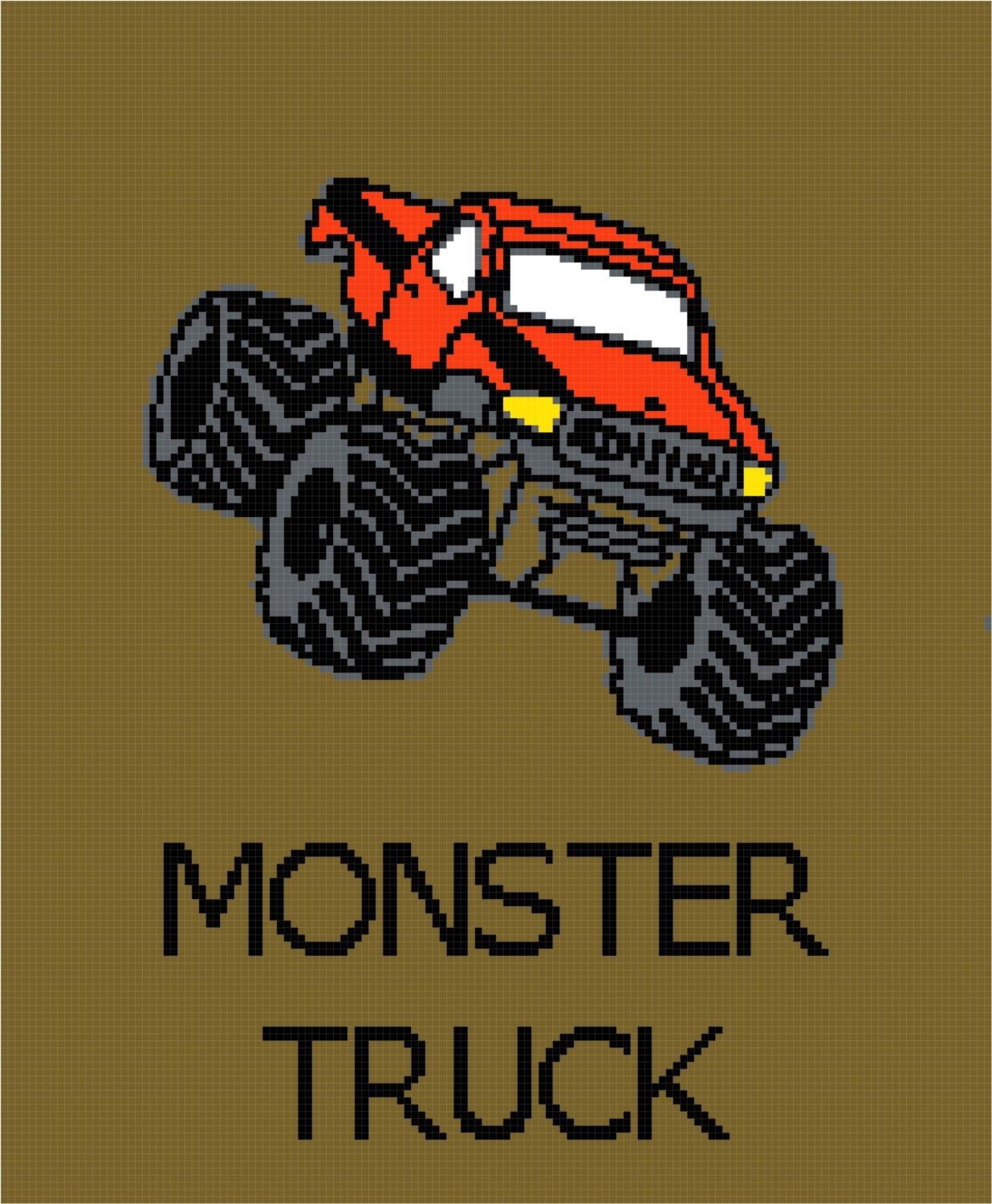 Crochet Pattern Monster Truck Crochet by OlivePearlCrochet on Etsy