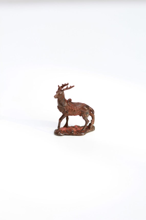 Metal Deer Figurine Metal Reindeer Figurine Metal by BLINGNKING