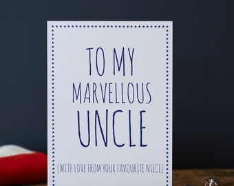 Marvellous Uncle card