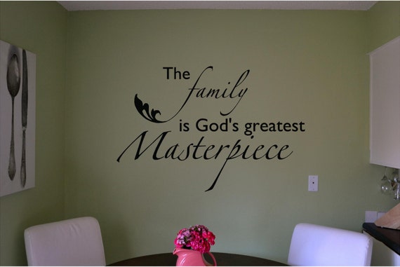 The Family Is God's Greatest Masterpiece Wall Art By MAKEAPRINT