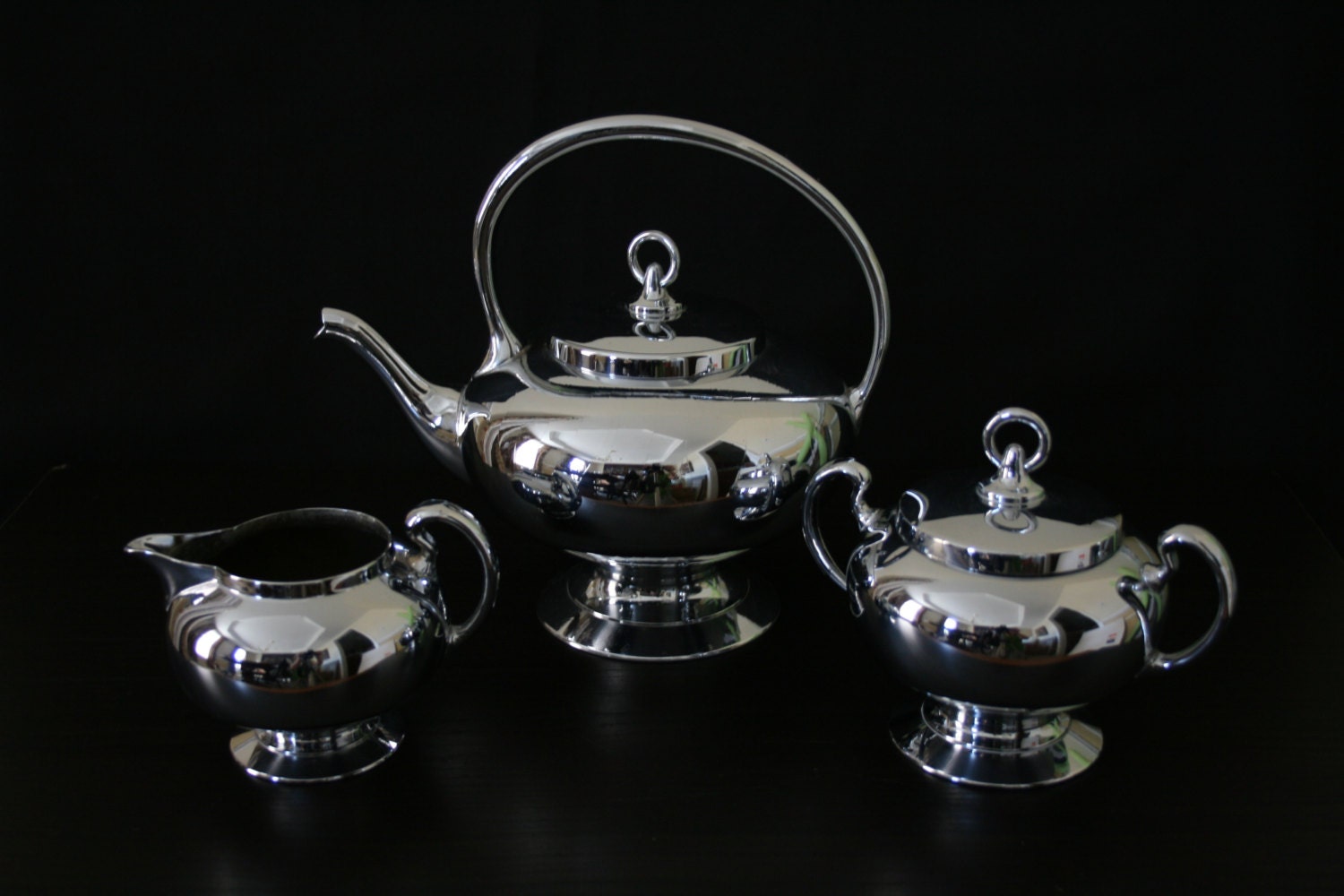 Vintage Insico pewter tea set International Silver company