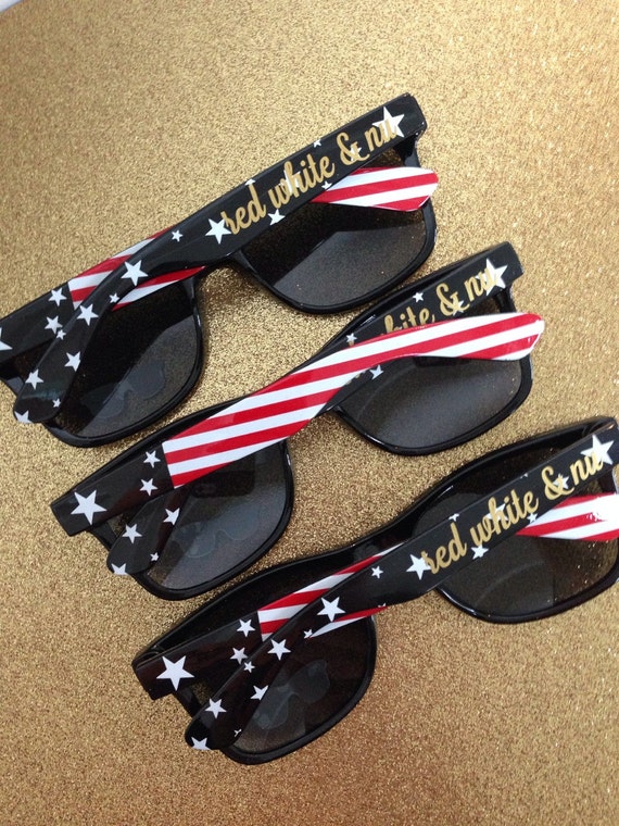 Black American Flag Personalized Wayfarer Sunglasses 