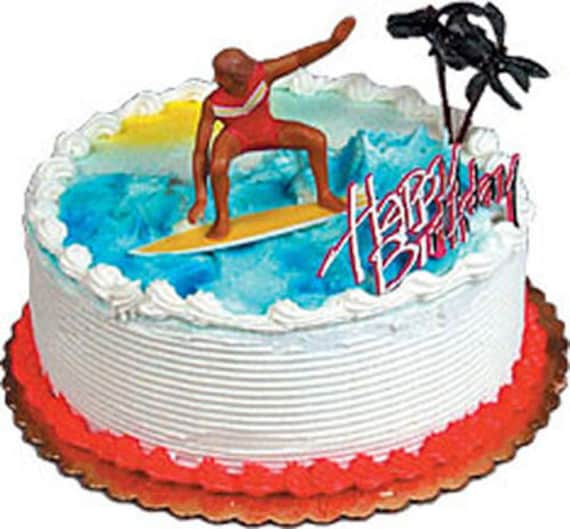 Surfing Cake Decorating Kit Topper By CakeAndCandyDreams