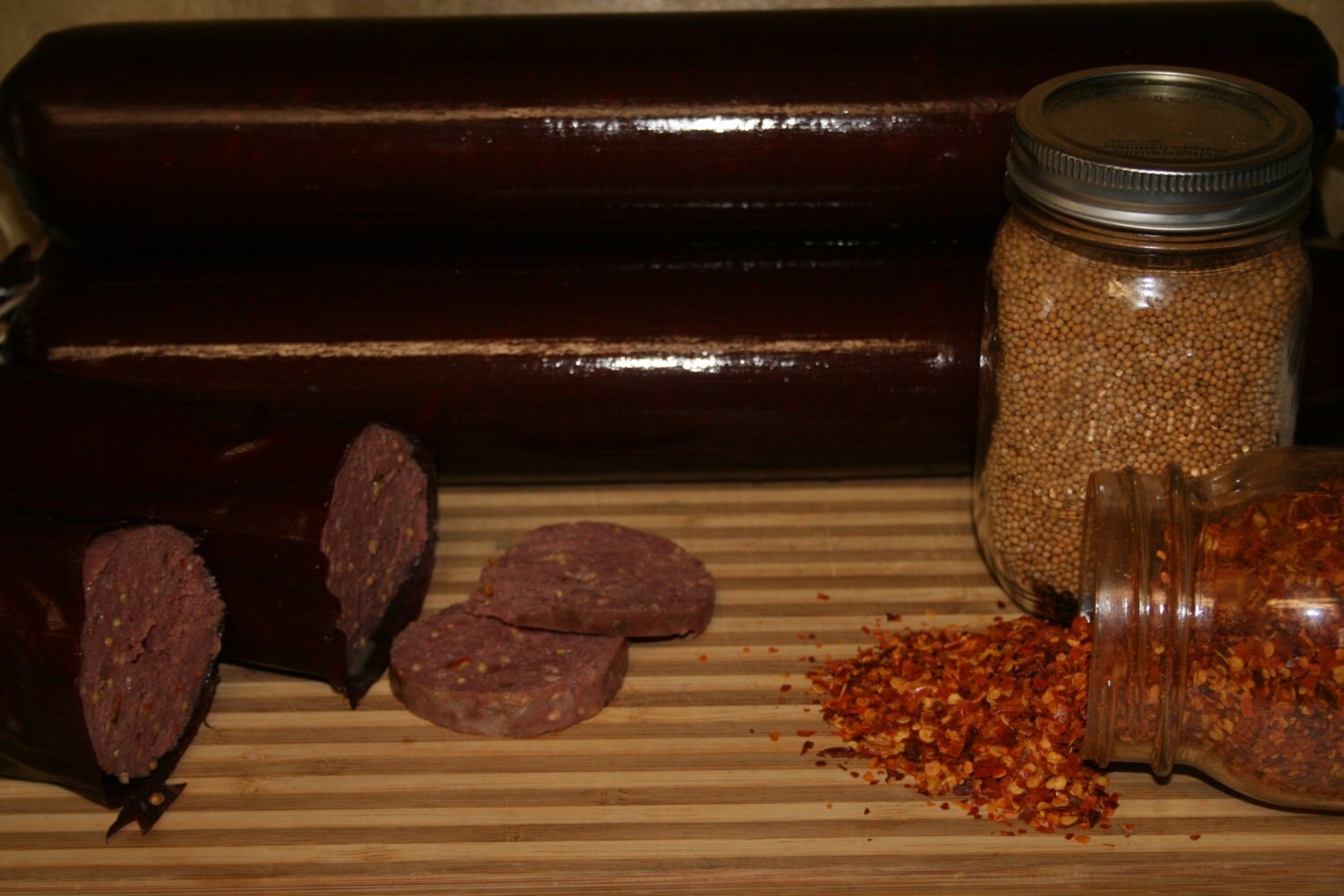 Homemade Summer Sausage Jalapeno and Cheese 3 pound by DavisFarms