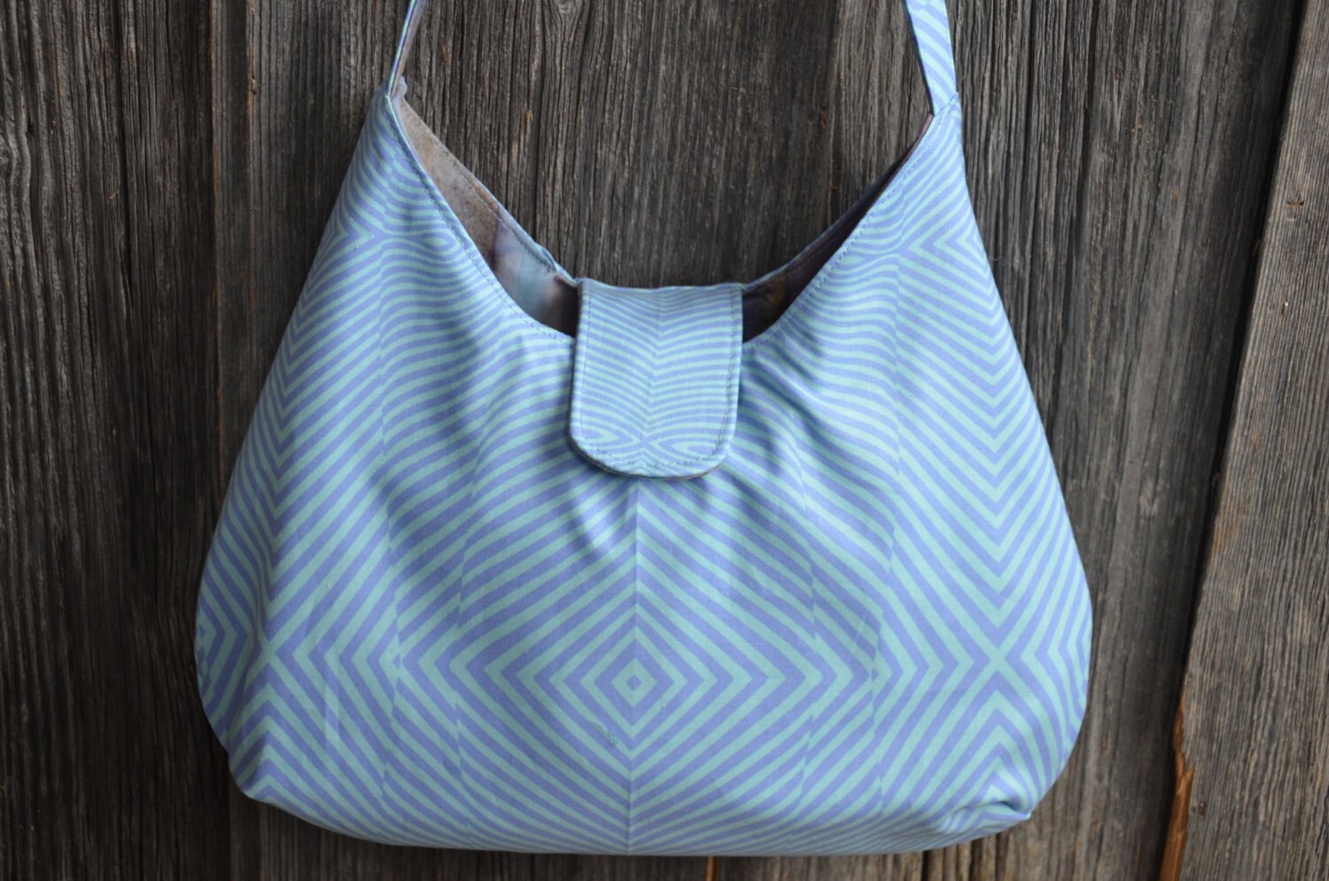 Geometric Print Bag Purse Handbag Handmade by LittleHarborDesigns