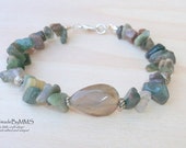 Indian and Veins agate bracelet, Stone bracelet, Agate bracelet, Statement bracelet, Bracelet for her, Stone jewelry, Gift for her