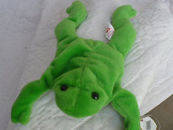 green frog stuffed animal