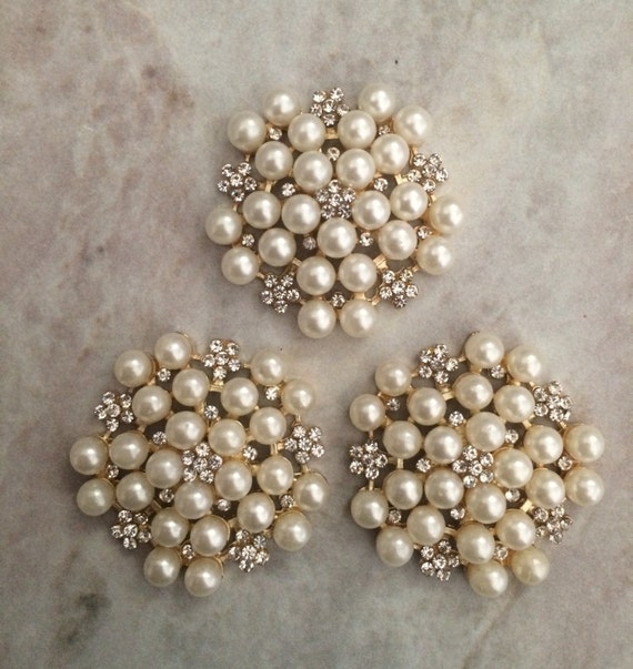 Pearl and rhinestone flower pearl flowers rhinestone