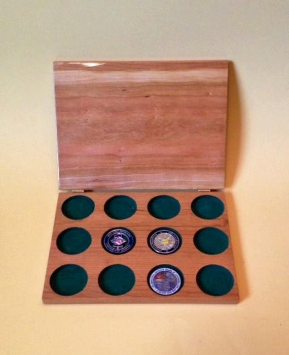 Solid Wood Silver Dollar Coin Holder