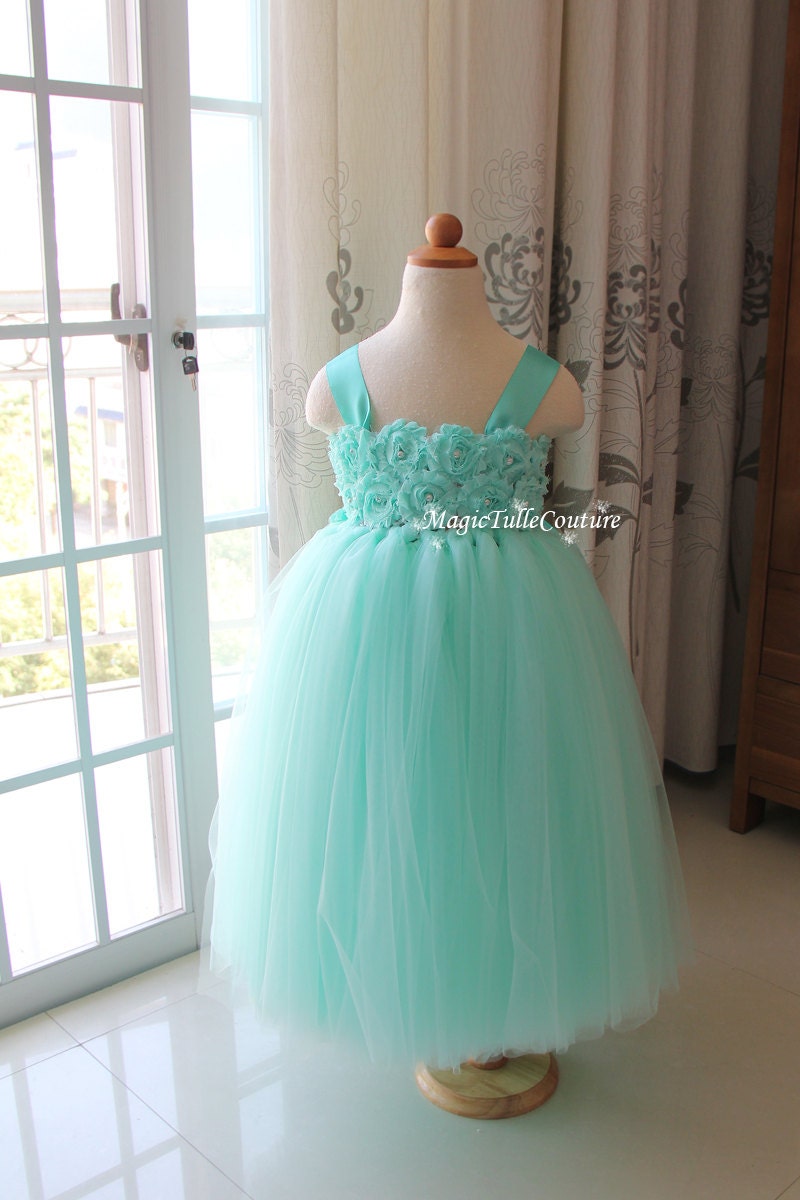 Aqua Green Dresses For Kids