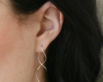Hand Crafted Sterling Silver Spiral Earrings