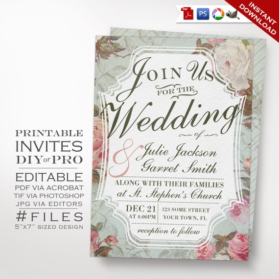 Rose Wedding Invitations 2