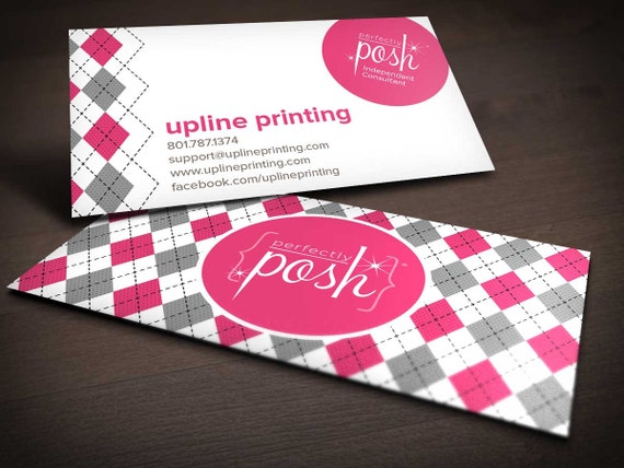 Argyle Perfectly Posh Business Card DIGITAL By UplinePrinting