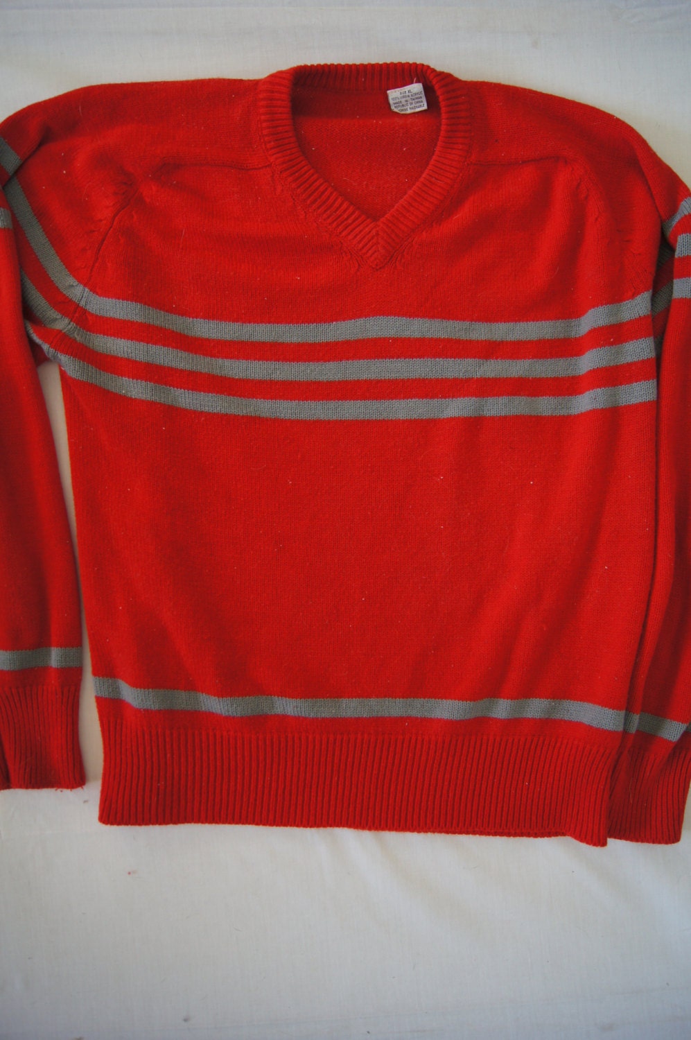 Vintage 1980's Red Rugby Sweater size extra large