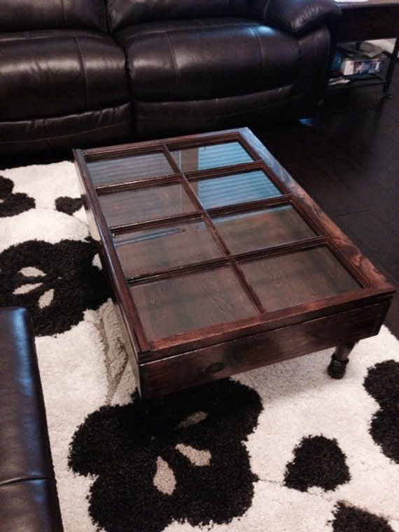 Shadow box coffee table rustic coffee table shabby coffee