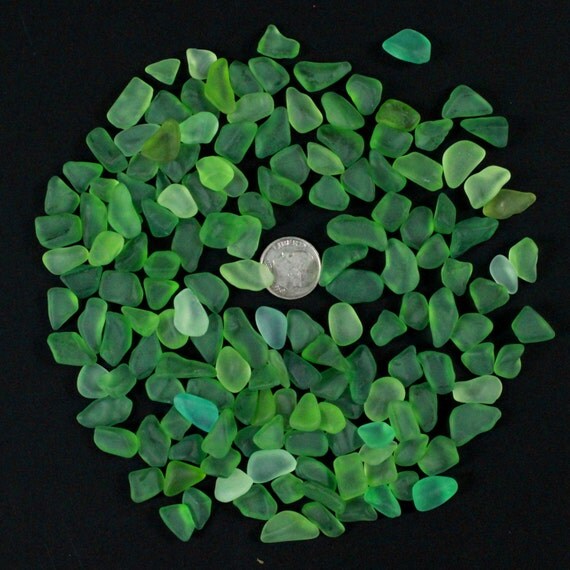 beach sea glass lot bulk wholesale green light green jewelry use