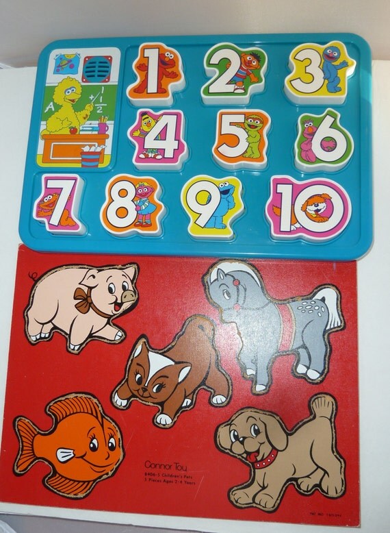 Kindergarten wood puzzles