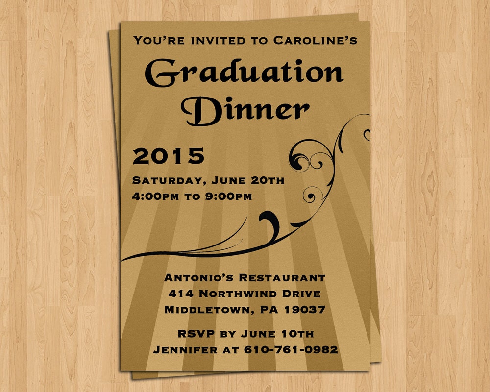 Graduation Dinner Invitation Wording 4