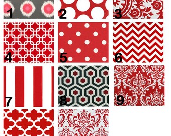 Red Window Valances-Window Treatments-You Choose Your Size and Pattern
