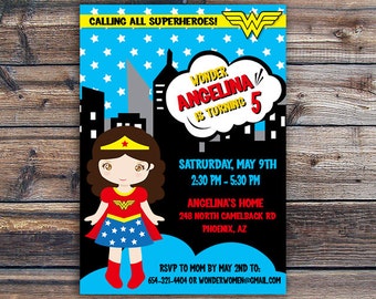 wonder woman invitations – Etsy