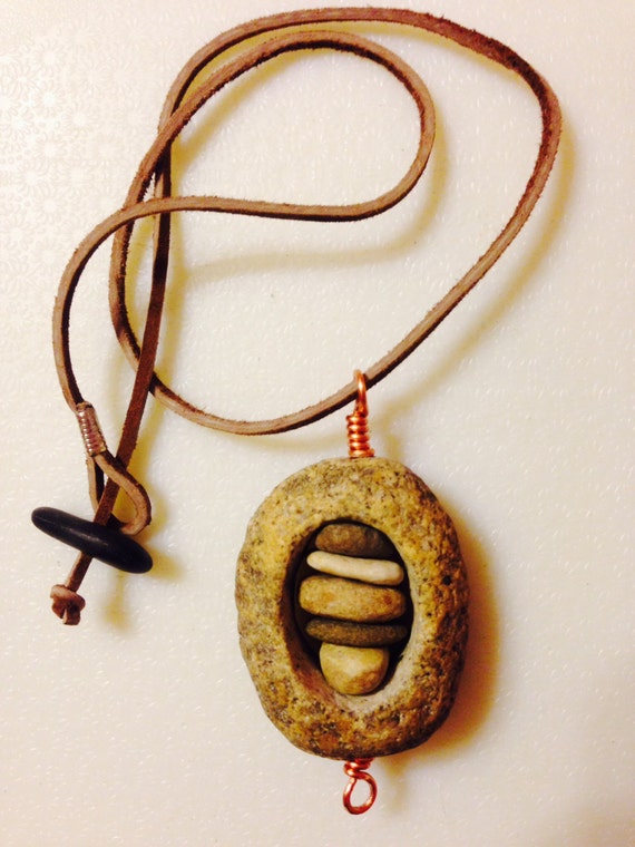 River Rock Jewelry Caveman or Cavewoman by RiverRockSandy on Etsy