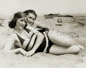 Vintage Pin Up Two 1920s BEACH GIRLS Nautical Home Decor Risque Vintage Postcard Retro Wall Art Burlesque Photography Pinup Photo Vintage Pin Up Two 1920s BEACH GIRLS Nautical Home Decor Risque Vintage Postcard Retro Wall Art Burlesque Photography Pinup Photo