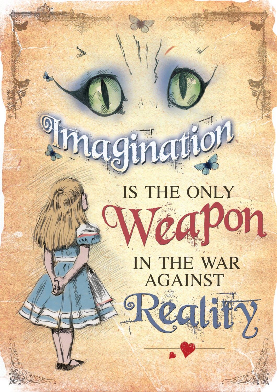 Alice in Wonderland A4 Printable Poster Art Mad Hatter Tea