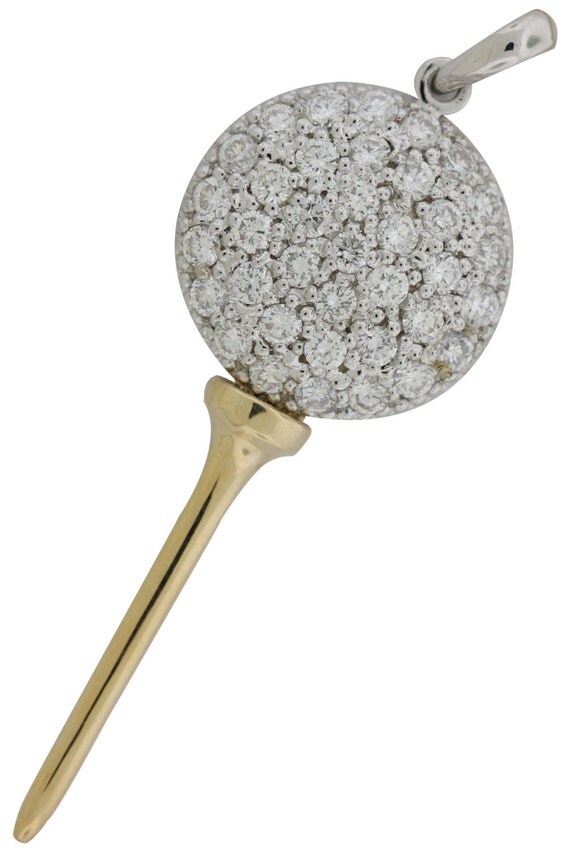Diamond Golf Tee Necklace Jewelry