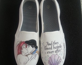 Disney's The Little Mermaid Prince Eric and Ariel Wedding Themed Shoes