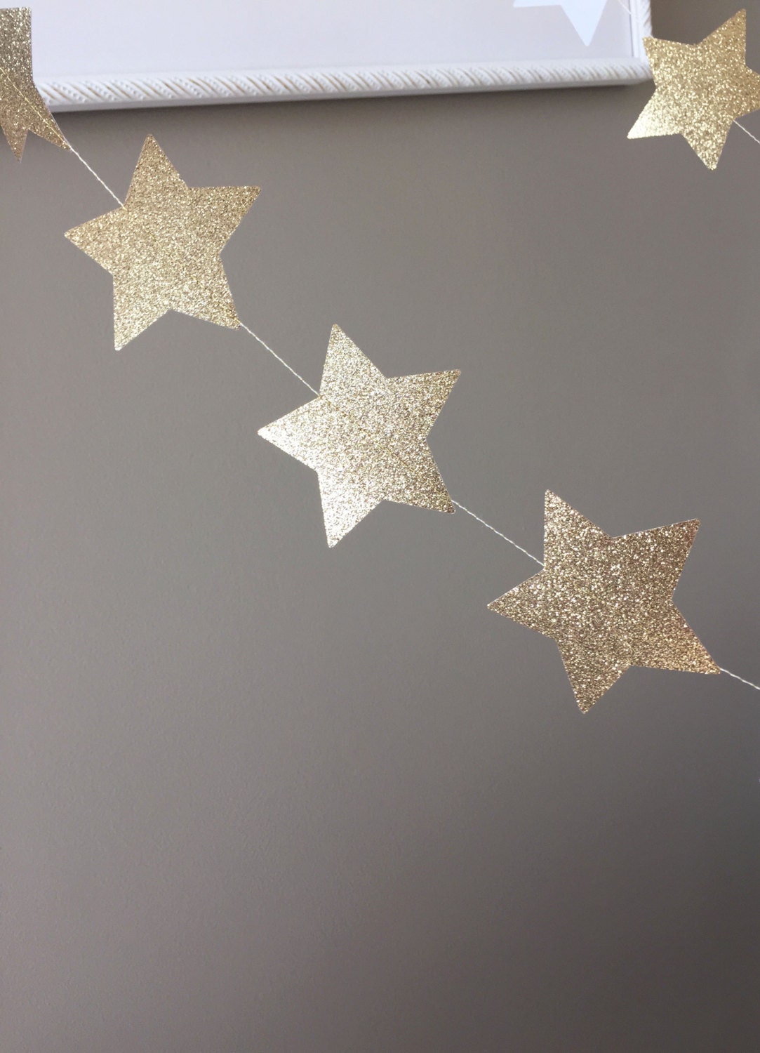 Twinkle Twinkle Little Star 10ft Gold Glitter by MilaPhilipa