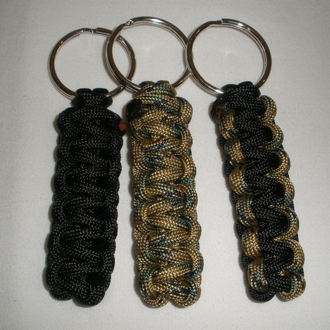 550 Firecord Paracord Keychain Key Fob Fire by SurvivorParacord