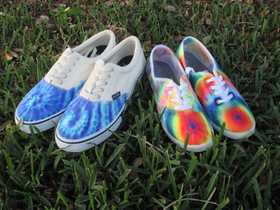 Tie Dye Canvas Shoes Hand Painted Shoes by Encantasy on Etsy