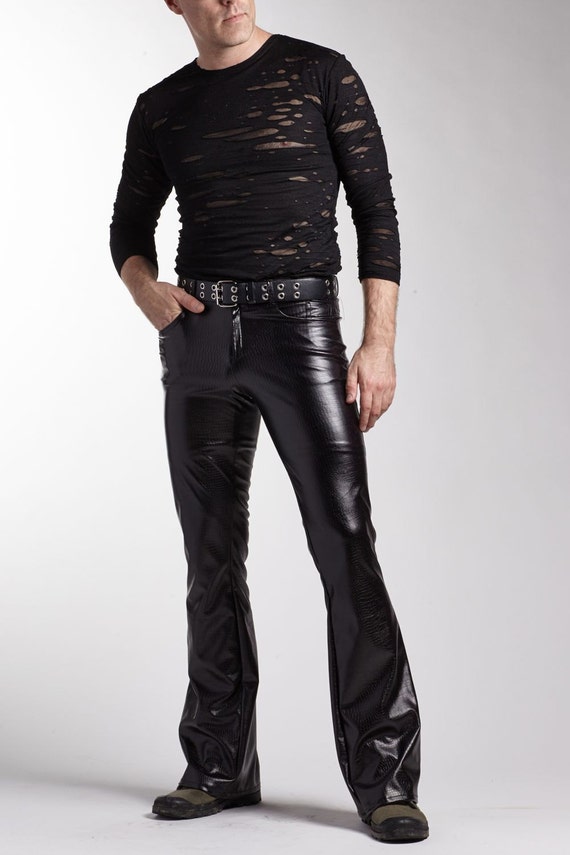 black flare pants mens