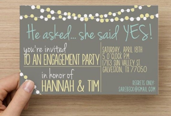 He Asked And She Said Yes Wedding Invitations 9