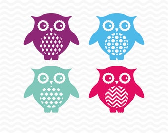 Owl svg files, SVG, DXF, EPS, Woodland svg, Vinyl Cutting Files for use with Silhouette Studio and Cricut Design Space.