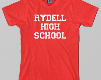 Rydell High School T Shirt - grease, musical, movie, 50s, 70s, john travolta - Graphic tee, All Sizes