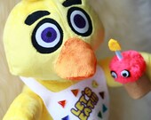 chica plush with cupcake