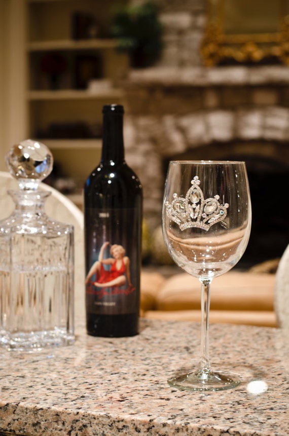 Jeweled Tiara Wine Glass