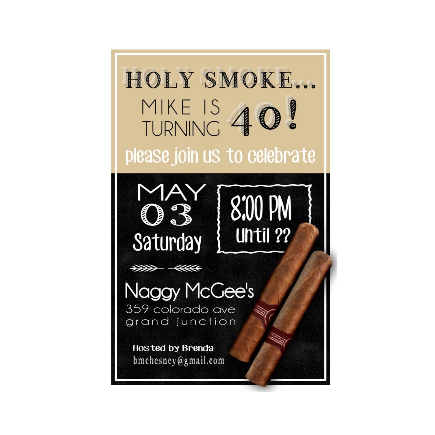 Cigar Party Invitation Wording 1