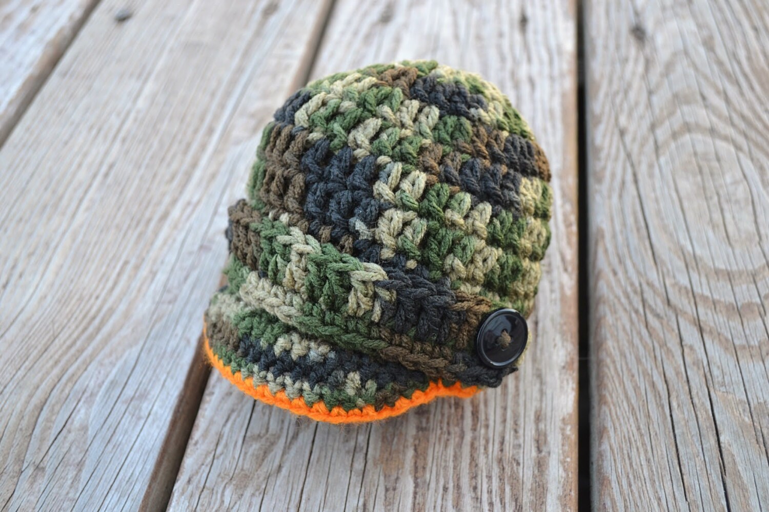 Crochet Baby Camo Newsboy Hat Crochet Camo Baby Newsboy Hat