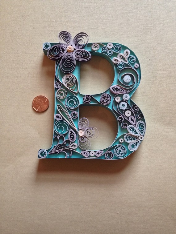 Quilled letter quilling wall art paper quilled art