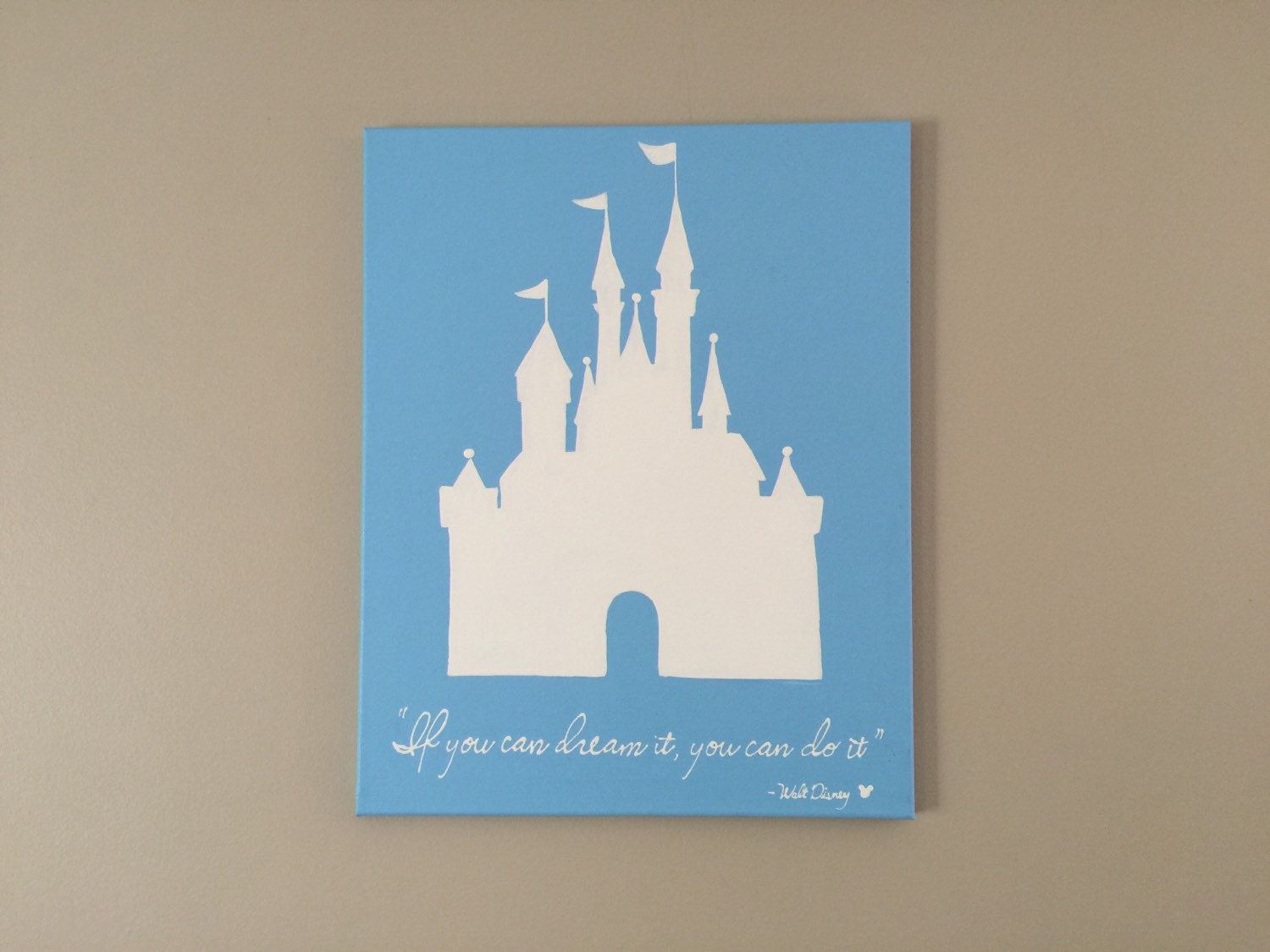 Disney's Cinderella Castle Canvas Painting // Home Decor