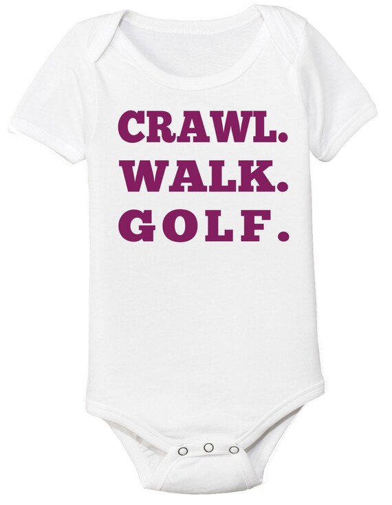 Crawl Walk Golf Baby Golf Outfit Golf Onesie by CleverFoxApparel