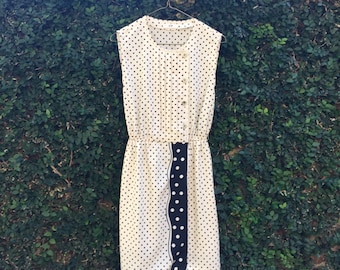 Vintage Black & White Polka Dot Mini