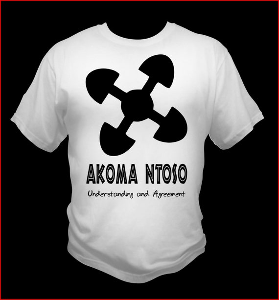 AKOMA NTOSO White TShirt Understanding and by NuelifeGraphics