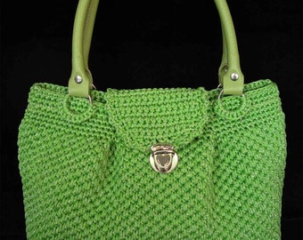 Dark Green Handle bags Green Handbag Green Purse by LannaFusion