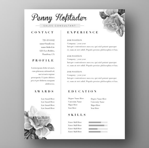 Resume 3page, Cover Letter, Reference Template for Pages and Word ... Resume 3page, Cover Letter, Reference Template for Pages and Word ...