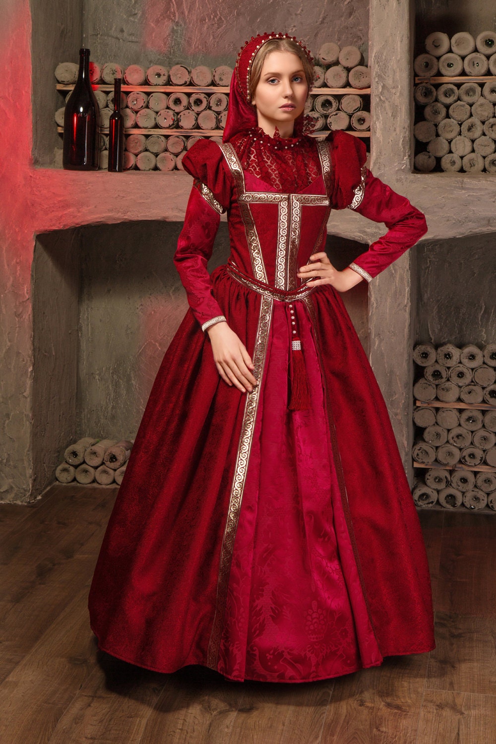 Платье Гаун 16 век Англия