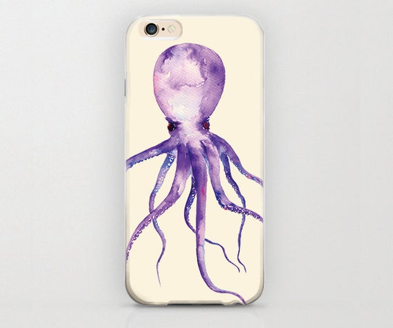 Octopus Iphone 6 Case Beige And Purple Iphone Covers Snap